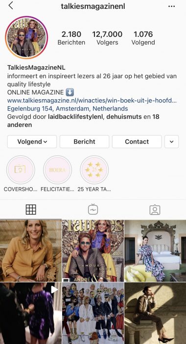 In Talkies Magazine op Instagram